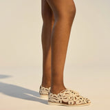 Sidecut Applique Shoe - Bone