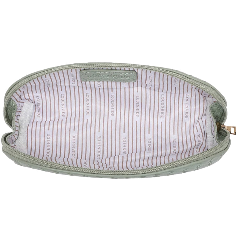 Jayne Woven Makeup Bag- Sage Green