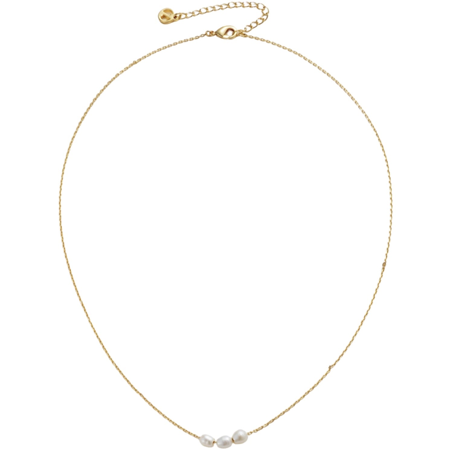 Mini Pearl Necklace - Gold