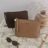 The Everyday Suede Pouch - Chocolate
