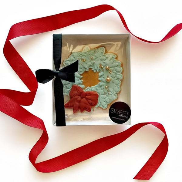Individual Christmas Wreath Cookie