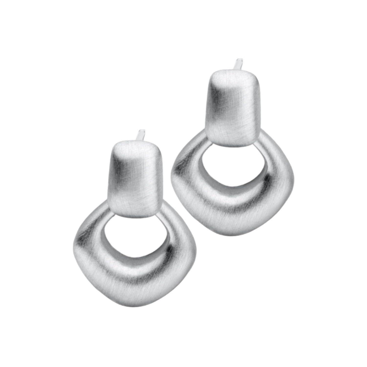 Nova Earrings - Brushed Silver