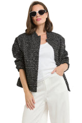 Sequin Bomber - Ink