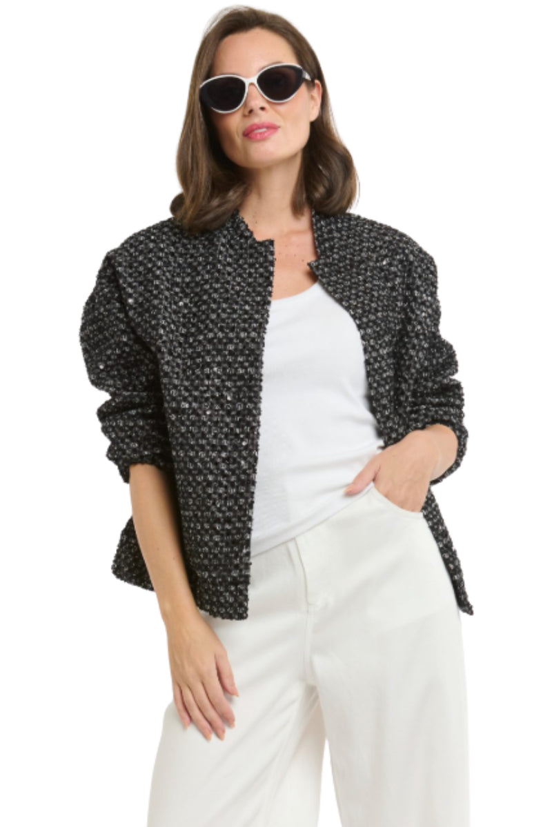 Sequin Bomber - Ink