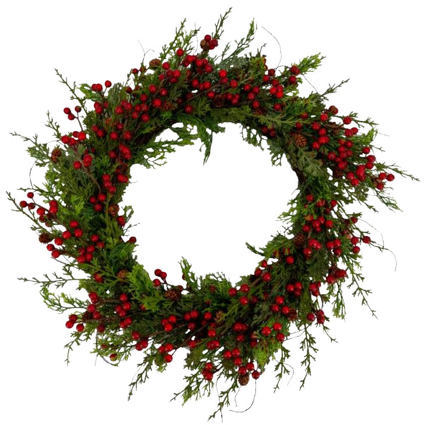60cm Red Berry Wreath
