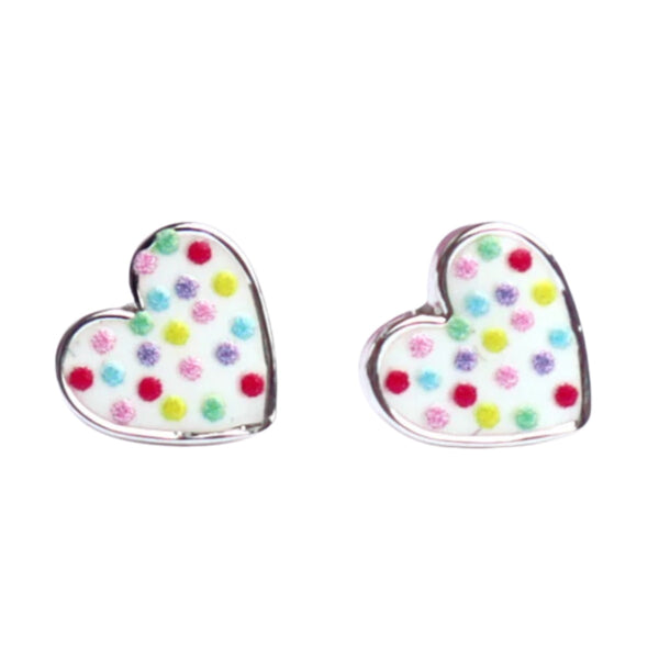 Confetti Heart Earrings