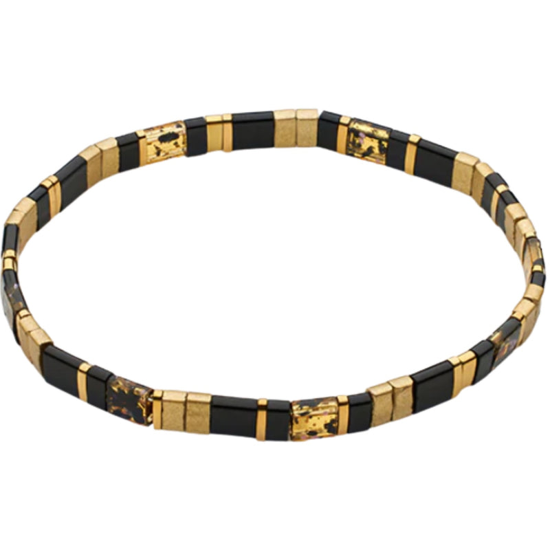 Tile Bracelet - Black/Brown