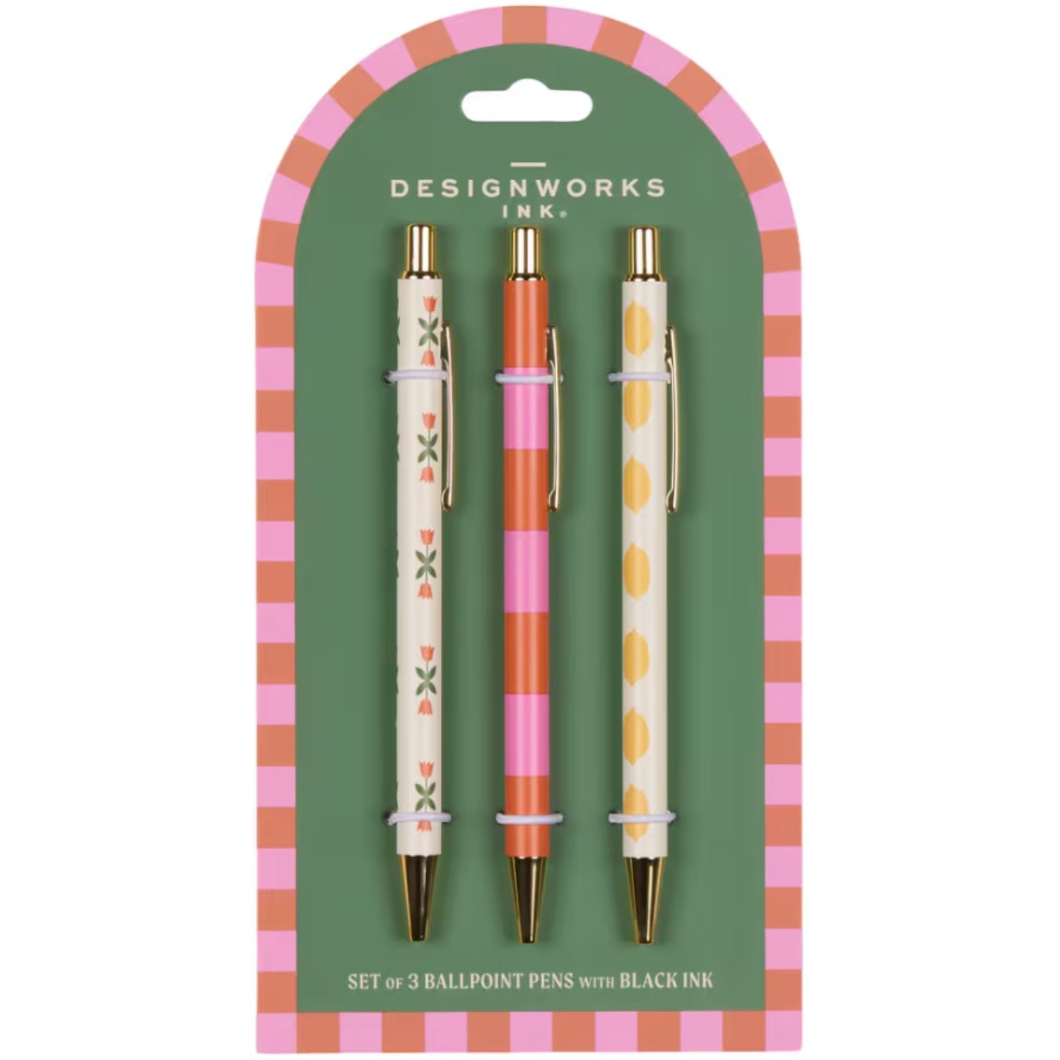 Pen Set - Flower/Stripe/Lemon