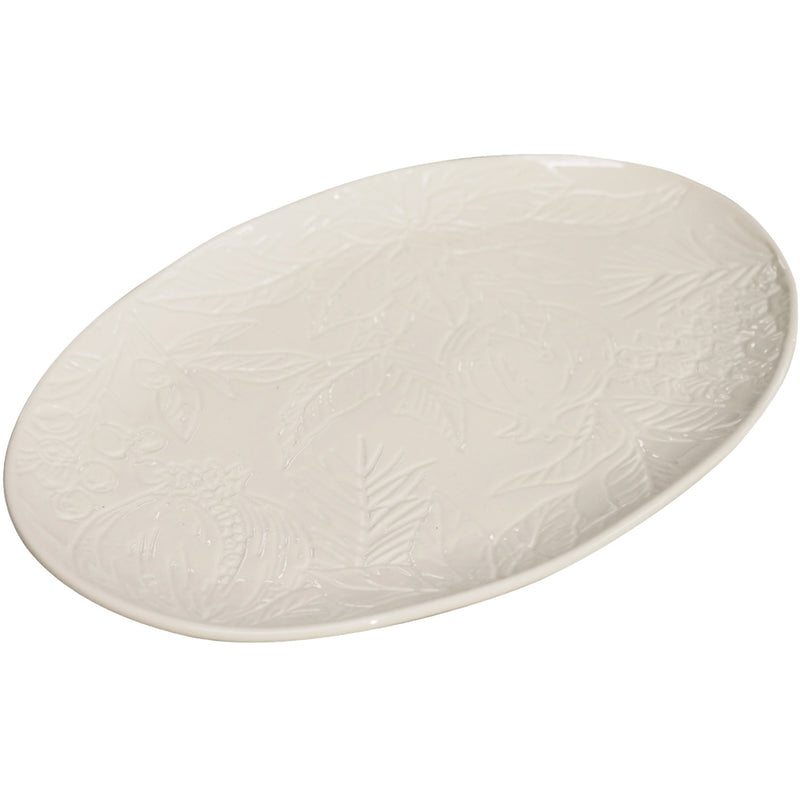 Poinsettia 36cm Platter - White