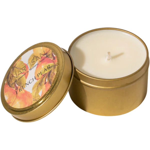 Soy Candle, Brass Tin - French Pear