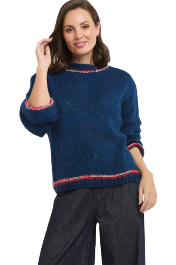 Jumper - Blue/Red/Beige