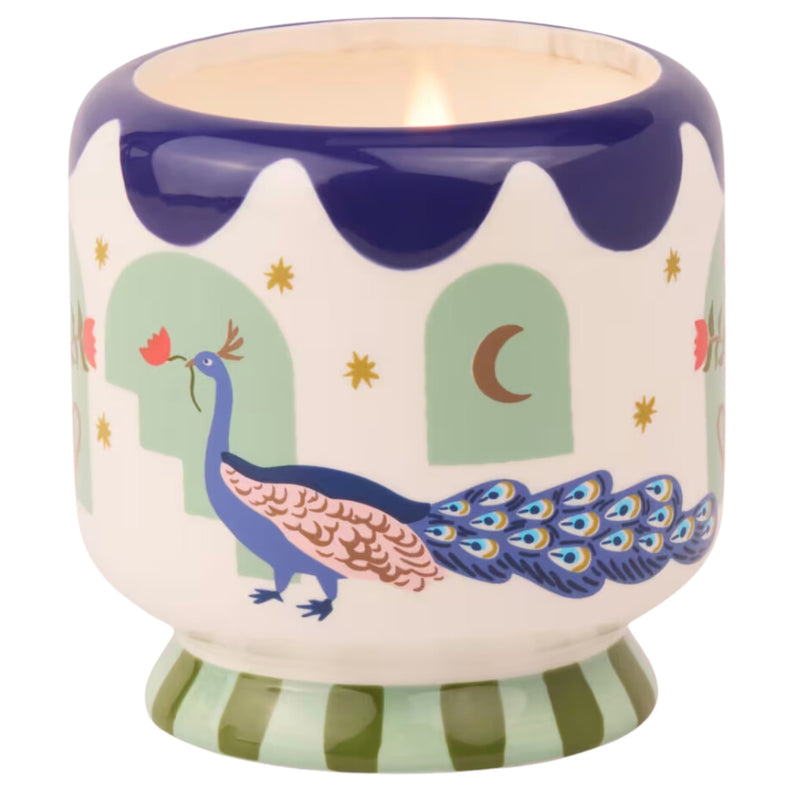 8oz Ceramic Candle - Peacock