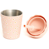Smoothie Cup/Straw - Pink Daisy