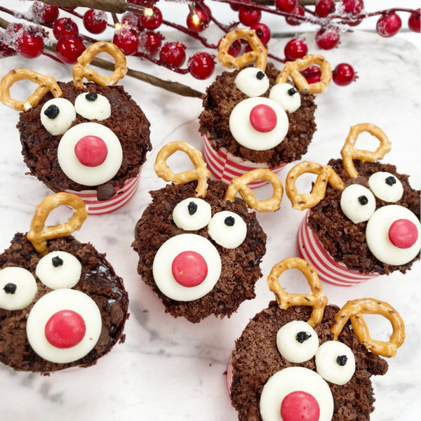 Christmas Reindeer 6 Pack Cupcakes