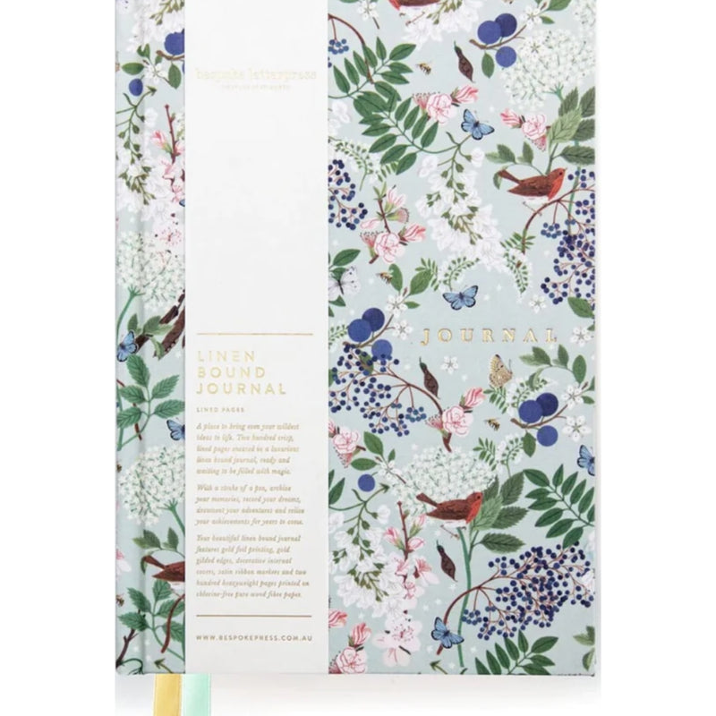 Linen Bound Journal - Sparrows