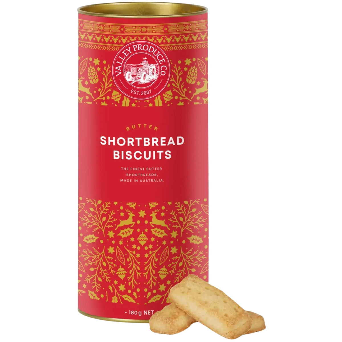 Festive Shortbread Tube 180g