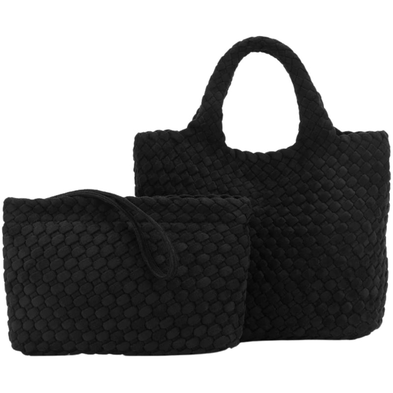 Cherie 2 pc Mini Handbag - Black