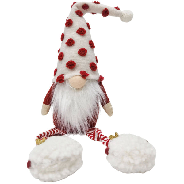 Spotty Tomte Sitting Deco Red/Wht