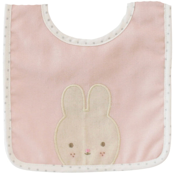 Linen Bunny Bib - Pink