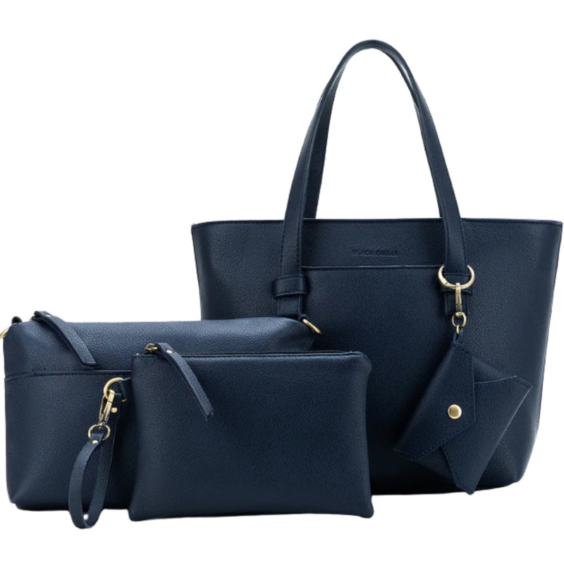Antoinette 3 pc Handbag - Deep Navy