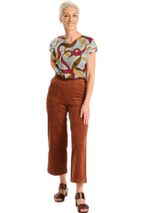Peggy Sue Velvet Pant - Caramel