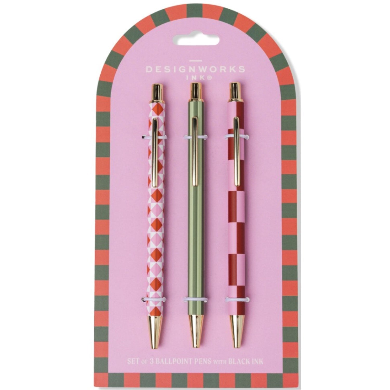 Pen Set - Diamond/Stripe/Check