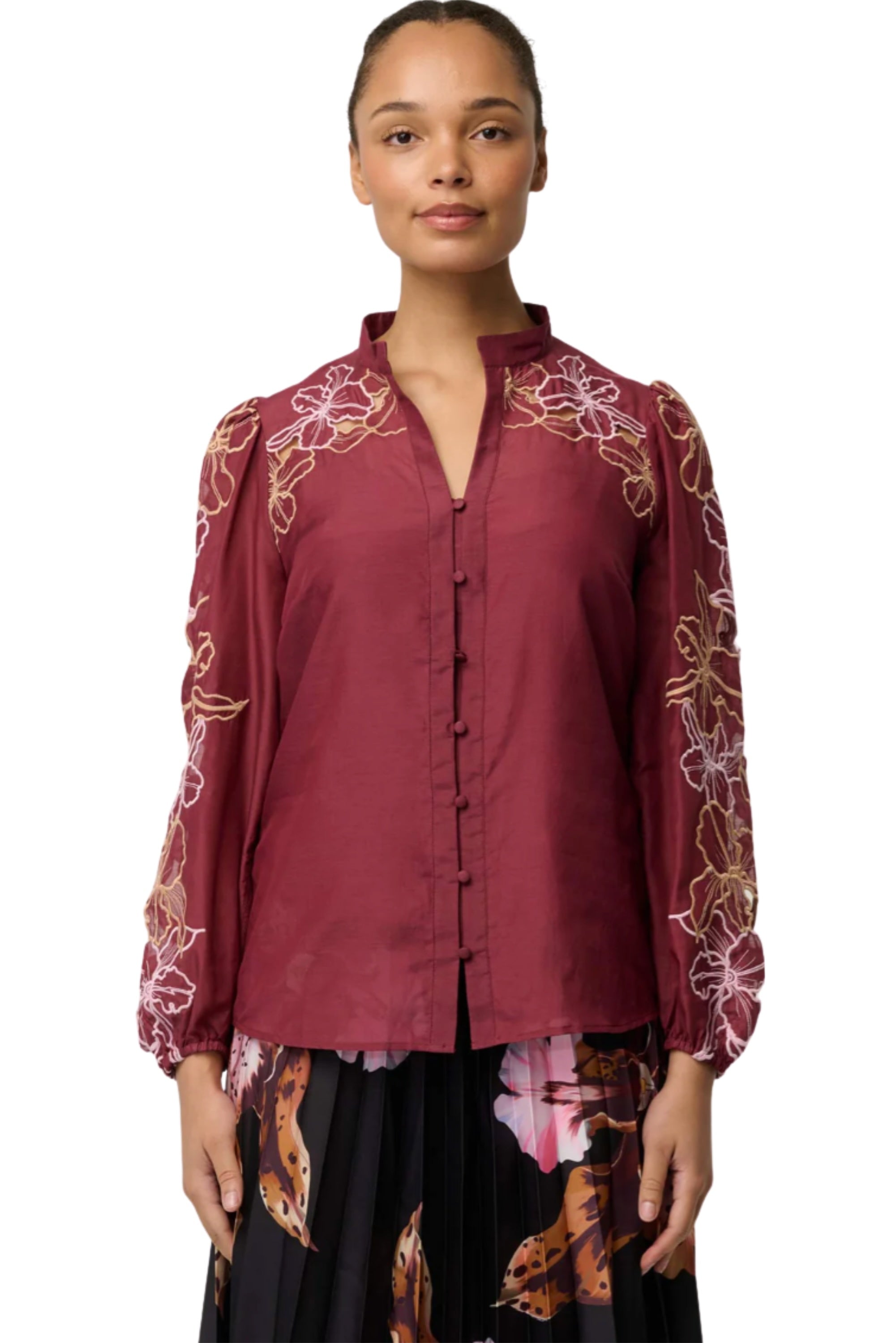 Maren Blouse - Garnet Orchid