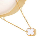 Clover Necklace - White/Gold