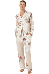 Ruby Floral Satin PJ - Ivory