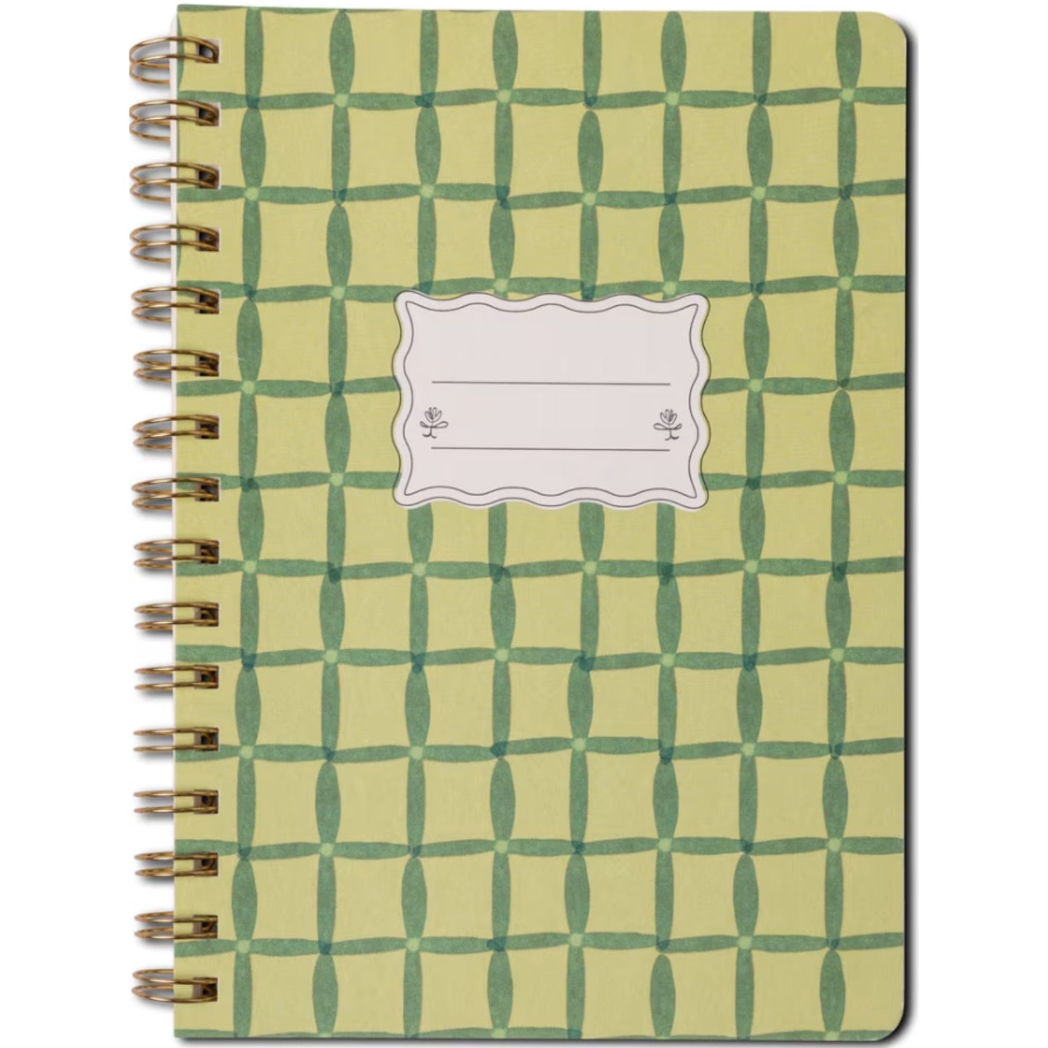 Twinwire Notebook (S) - Green Lattice