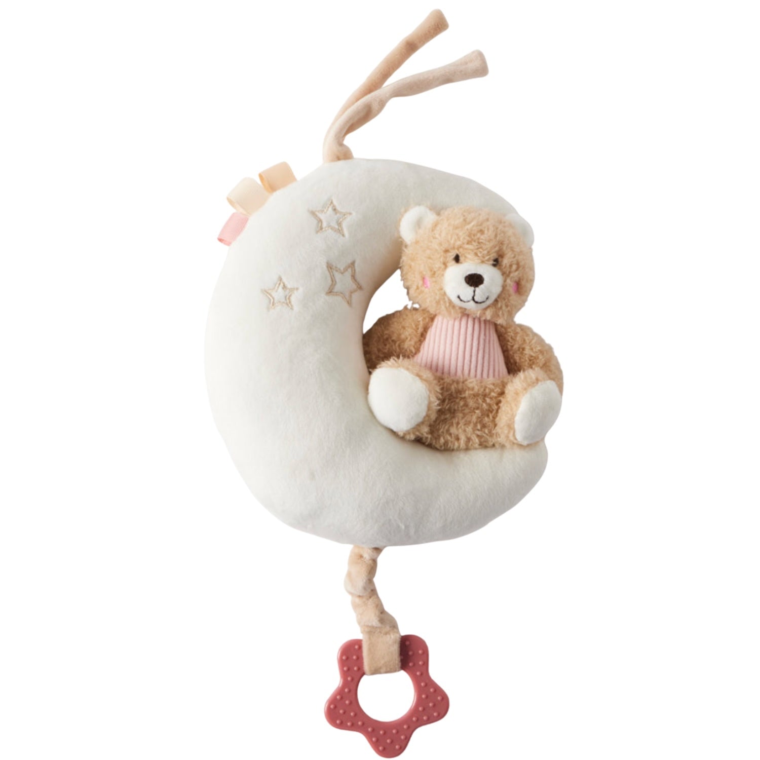 Musical Teddy On Moon - Pink