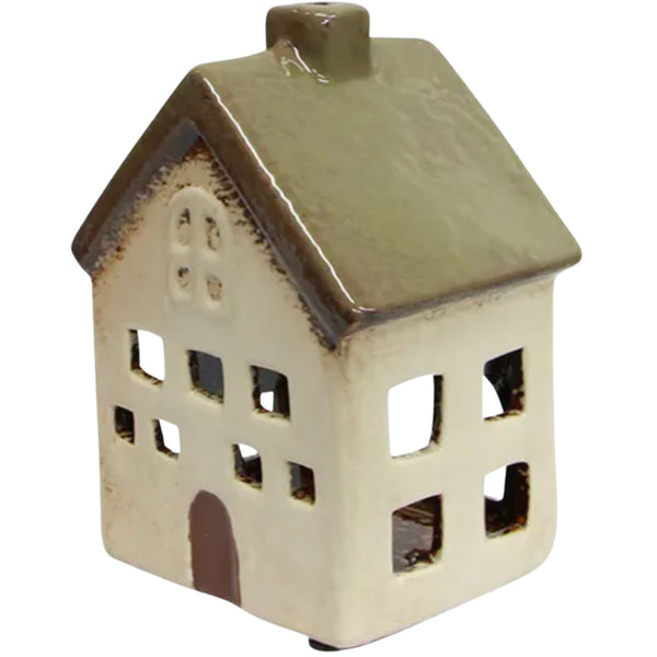 Villa Tea Light House- Olive Green