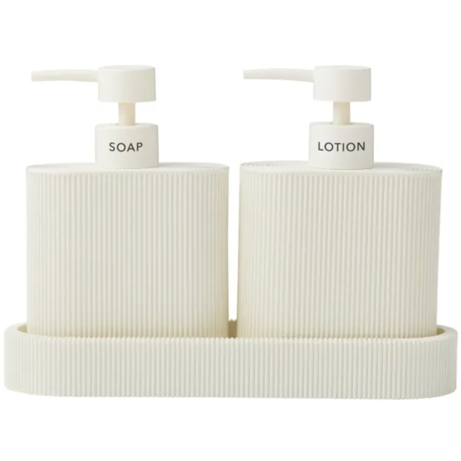 Sidney S/2 Dispenser w Tray - Ivory