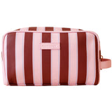 Burgundy Stripe Wash Bag