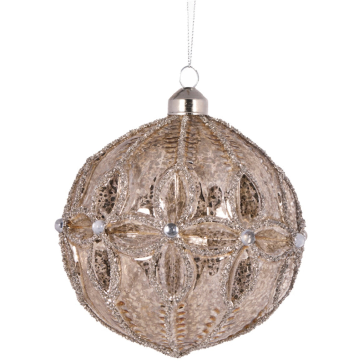 Antique Silver Floret Bauble