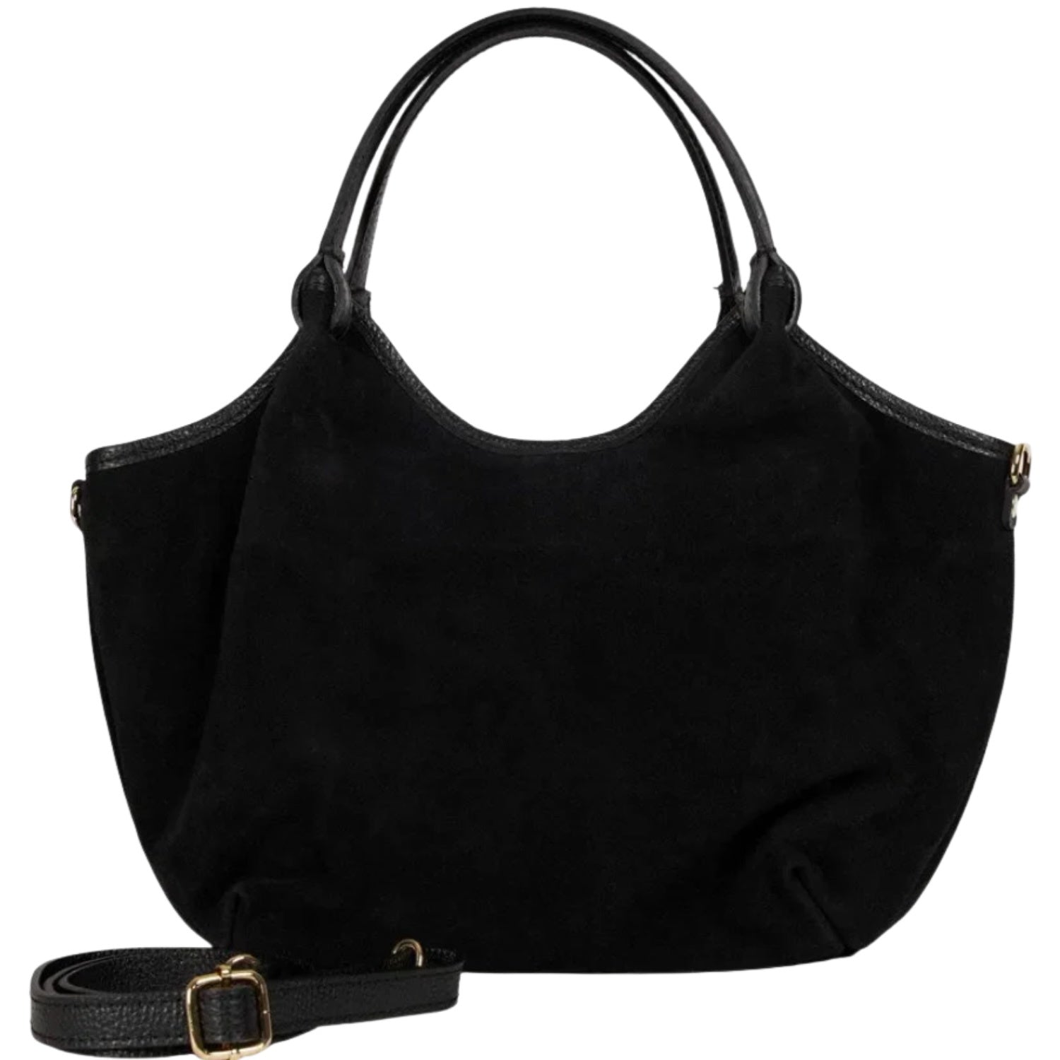 Hector Suede Handbag - Black