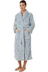 Gabriella  Plush Robe - Blue