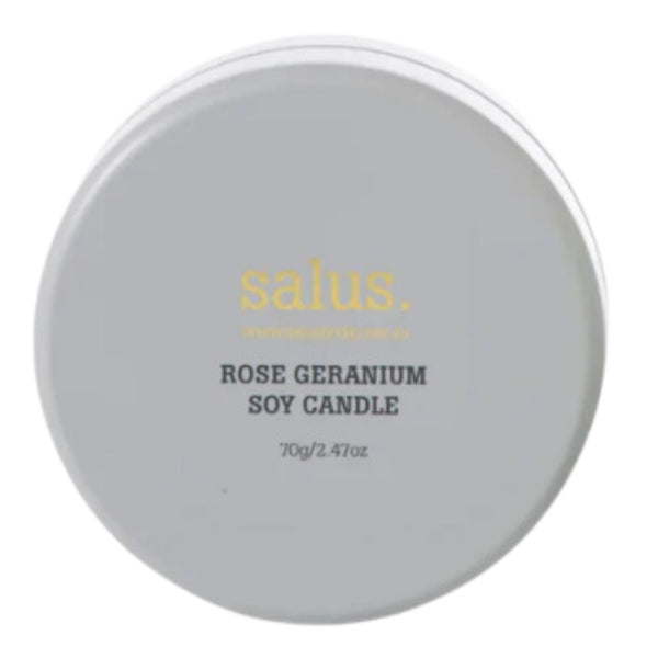 Rose Geranium Travel Soy Candle