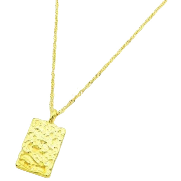 Hammered Disc Necklace