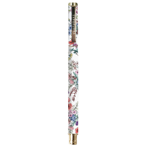 Rollerball Pen  - Blooms in White