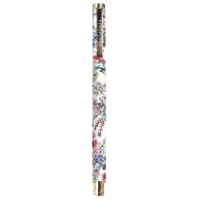 Rollerball Pen  - Blooms in White