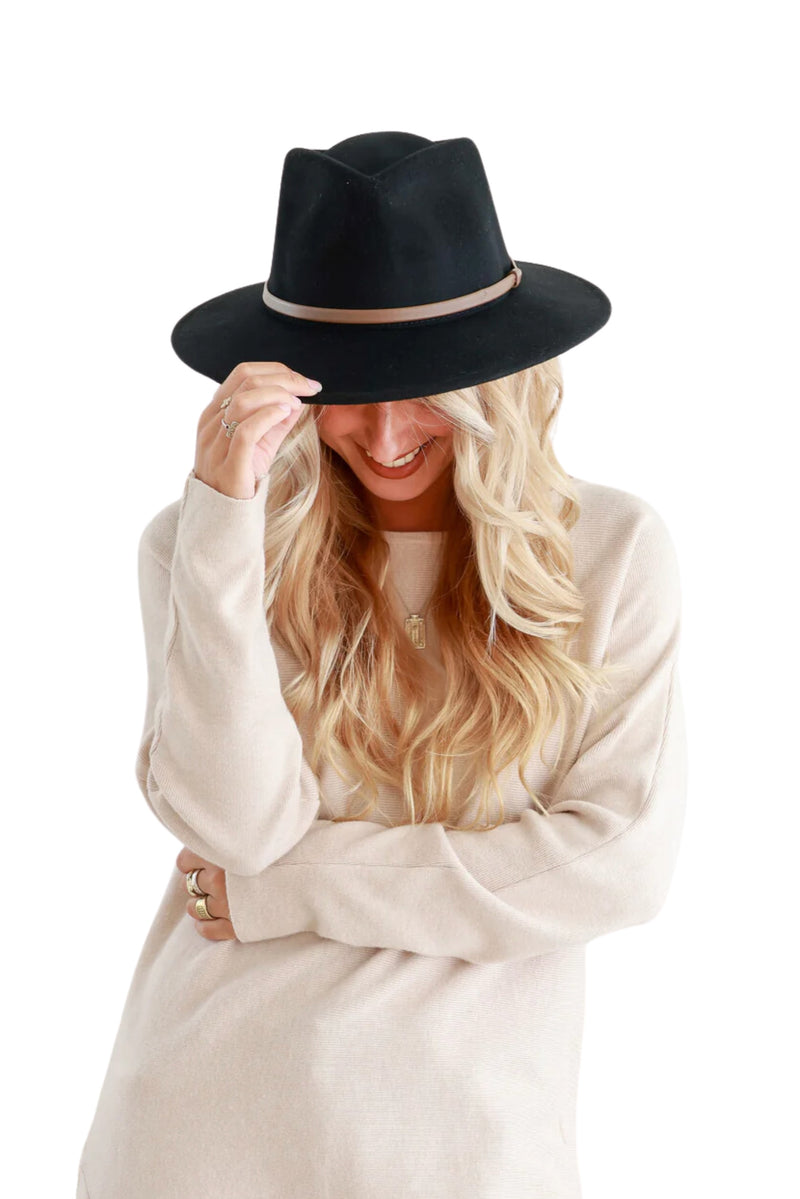 Hat Black Wool Felt