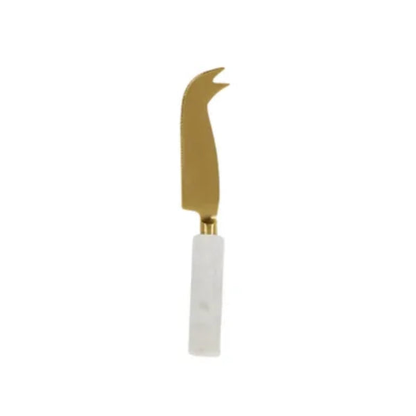 Eli Marble Cheese Knife 15cm White/Gold