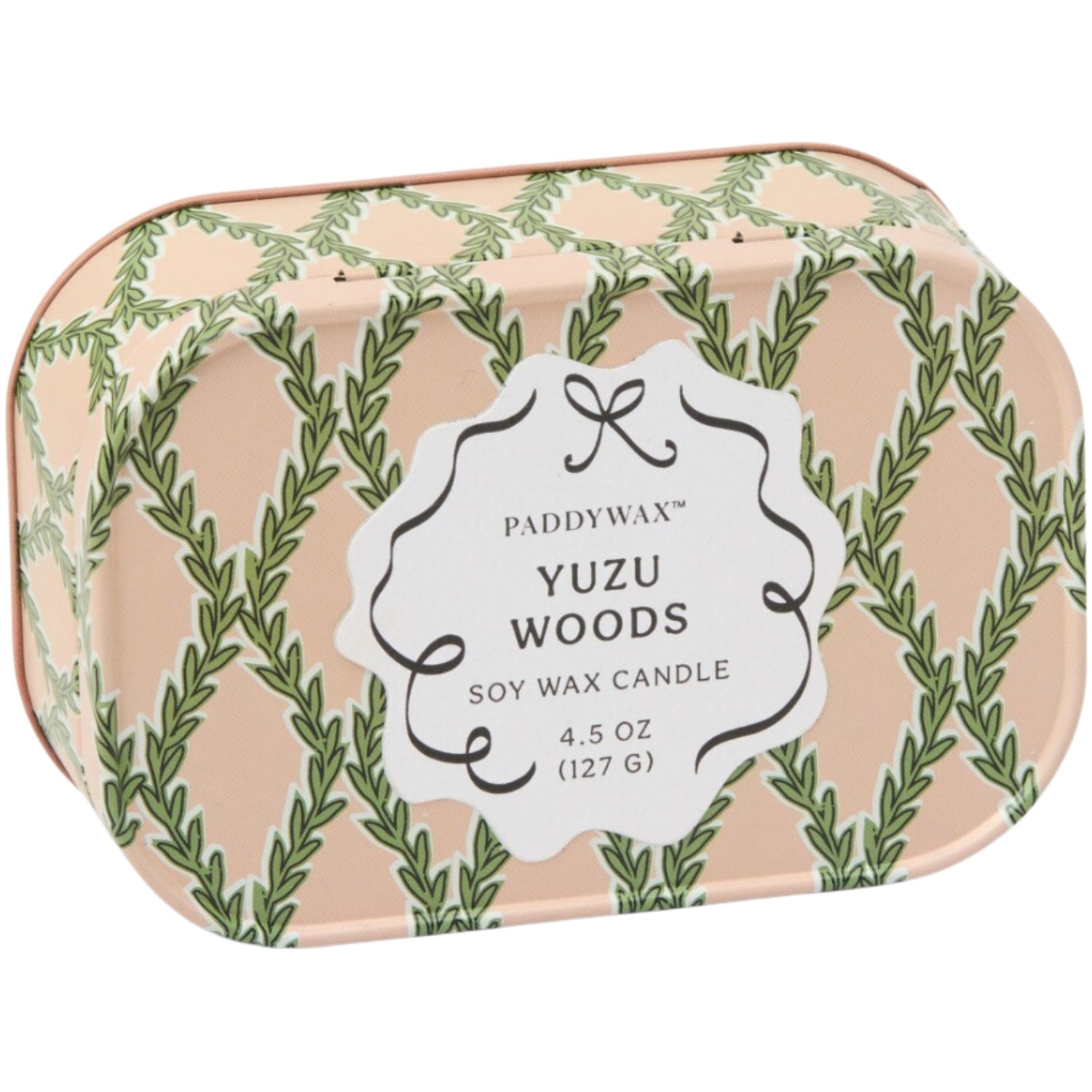 4.5oz Tin Candle - Pink & Green