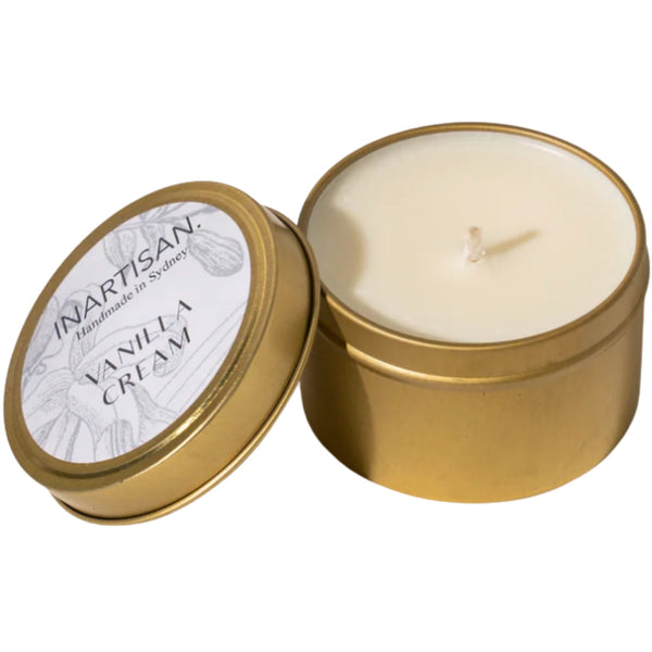 Soy Candle, Brass Tin - Vanilla Cream