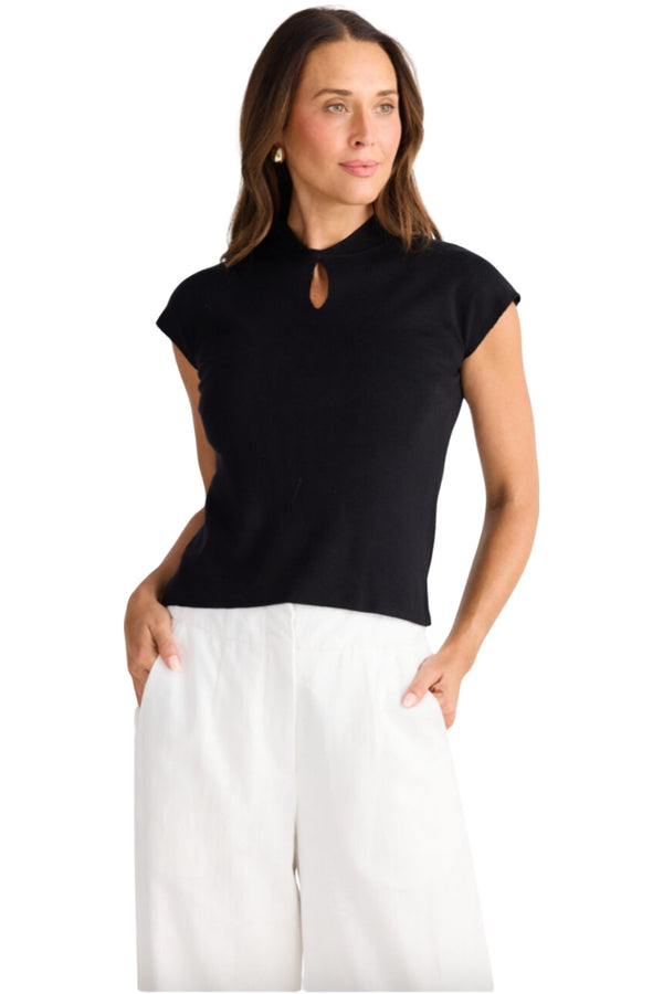 Kyoto Knit Top - Black