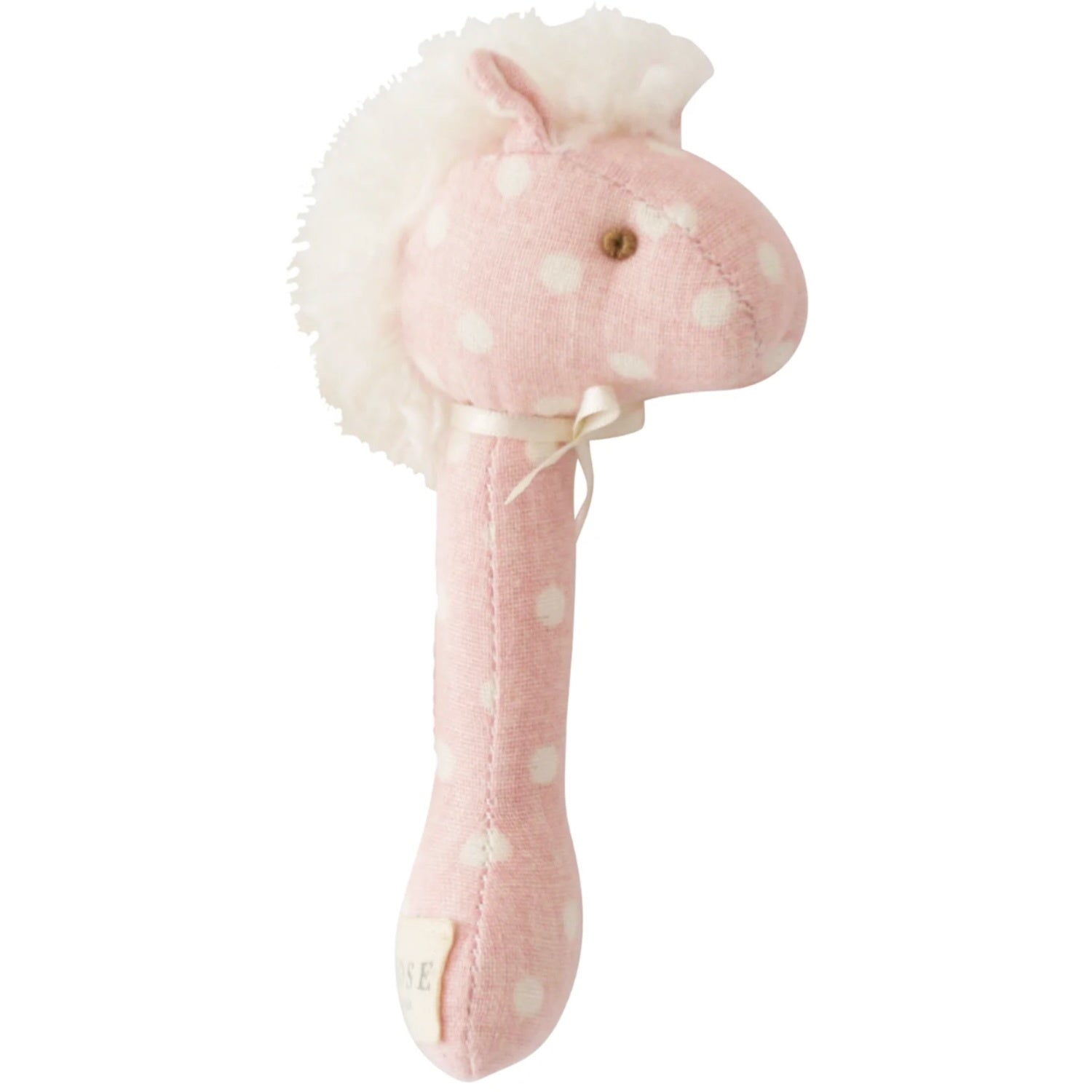 Horse Rattle - Pink White Spot