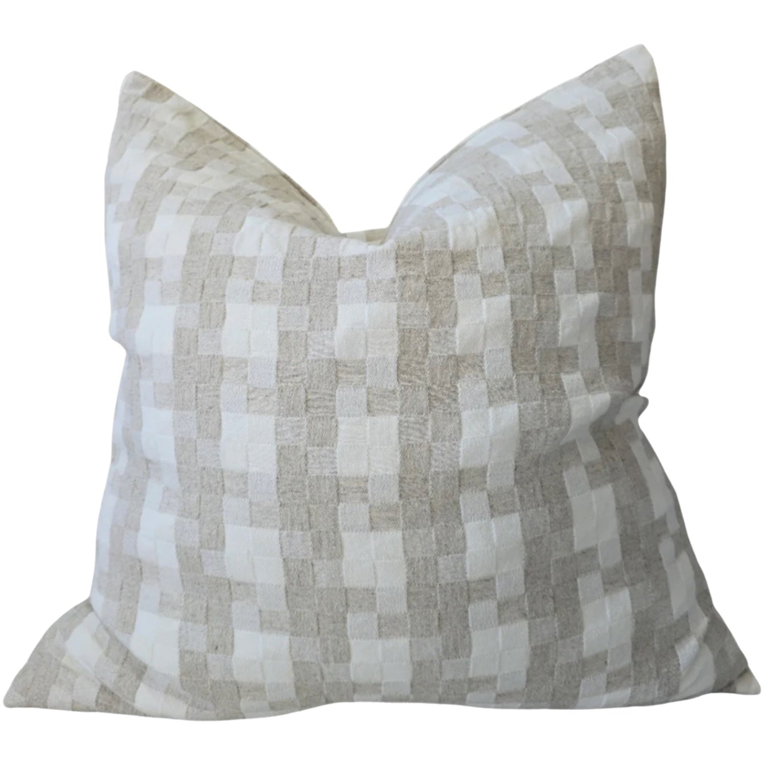 Isla Jacquard Cushion 55cm - Nat/White