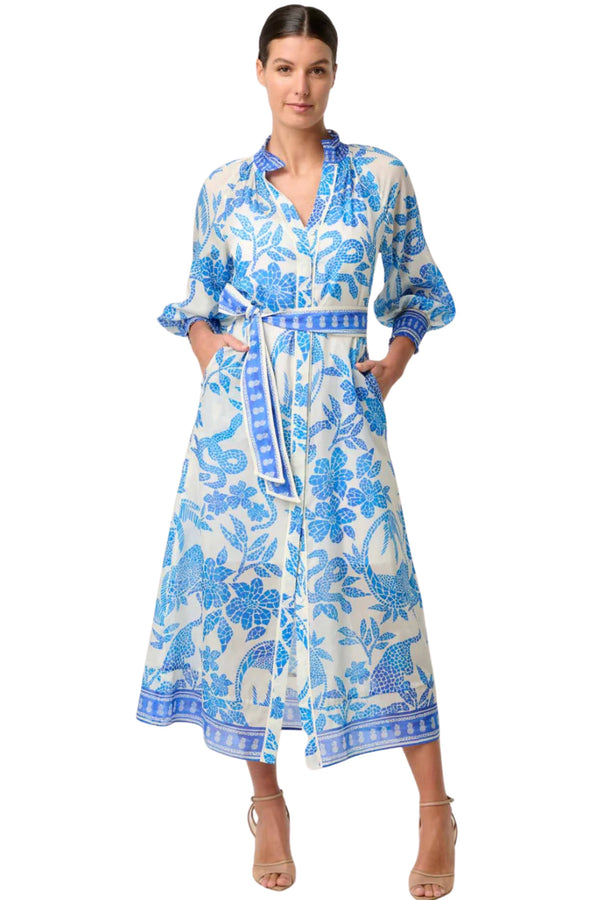Carmen Maxi Dress - Azure Mosaic