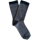 Glitter Lurex Socks - Black Stripes
